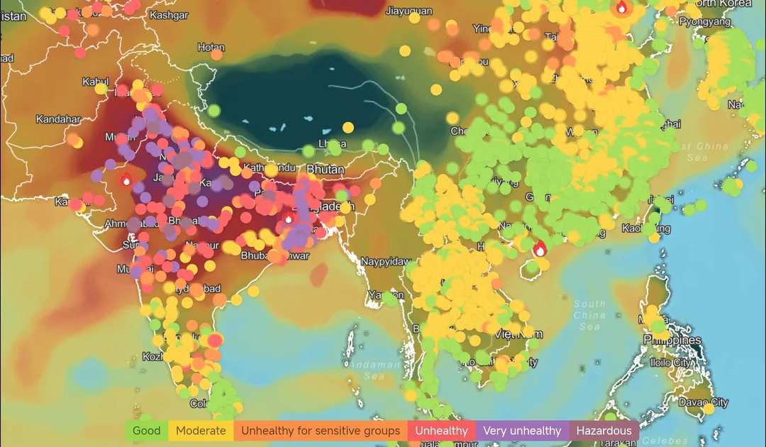 Asia’s Most Polluted Cities Concentrated in India and China